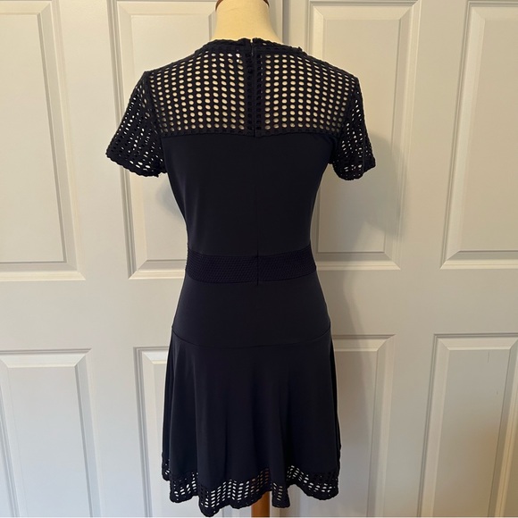 MICHAEL KORS Navy Blue Crochet Accent Dress - Picture 2 of 3
